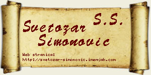 Svetozar Simonović vizit kartica